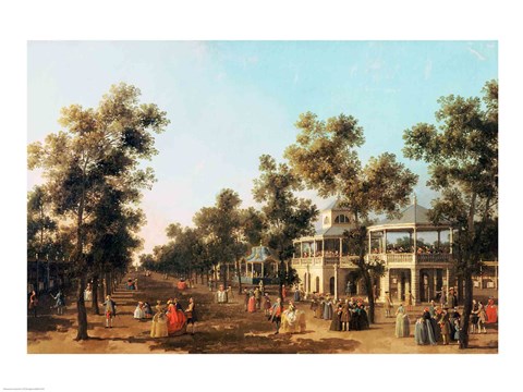 Framed Vauxhall Gardens: the Grand Walk Print