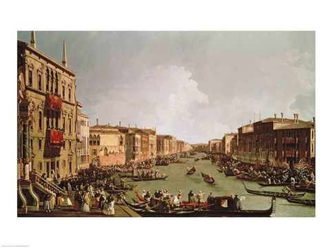 Framed Regatta on the Grand Canal Print