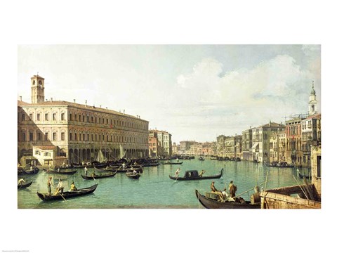 Framed Grand Canal from the Rialto Bridge Print