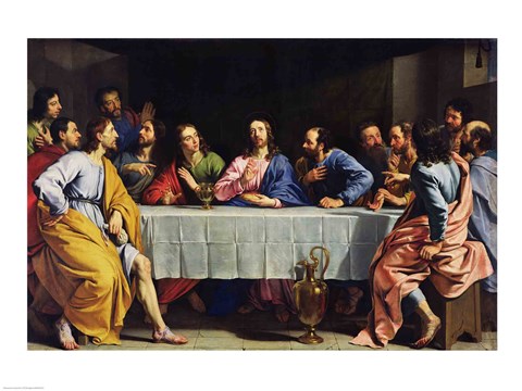 Framed Last Supper, 1648 Print