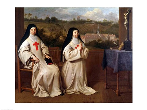 Framed Two Nuns Print