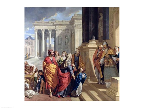 Framed Presentation of the Virgin in the Temple Print