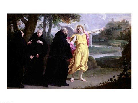 Framed Scene from the Life of St. Benedict Print