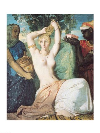 Framed Toilet of Esther, 1841 Print