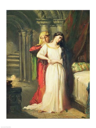 Framed Desdemona Retiring to her Bed, 1849 Print