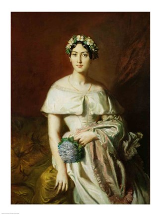 Framed Mademoiselle Marie-Therese de Cabarrus, 1848 Print