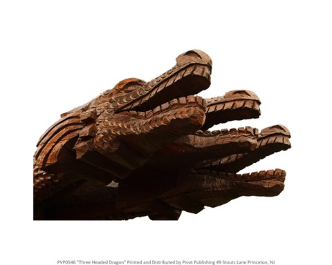 Framed Three Headed Dragon Print