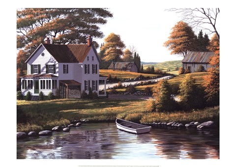 Framed Along the Riverbank Print