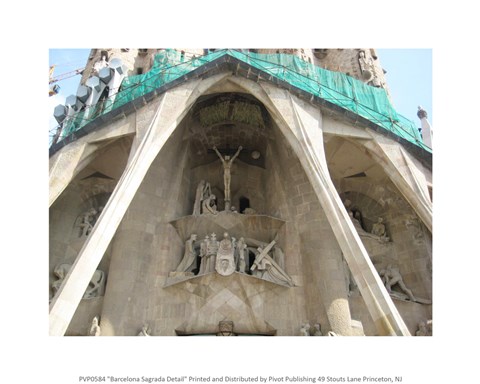 Framed Barcelona Sagrada Detail Print