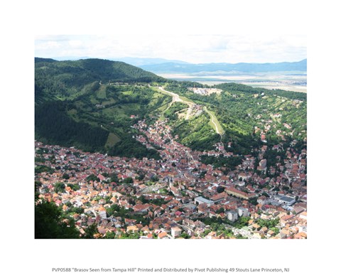 Framed Brasov Seen from Tampa Hill Print