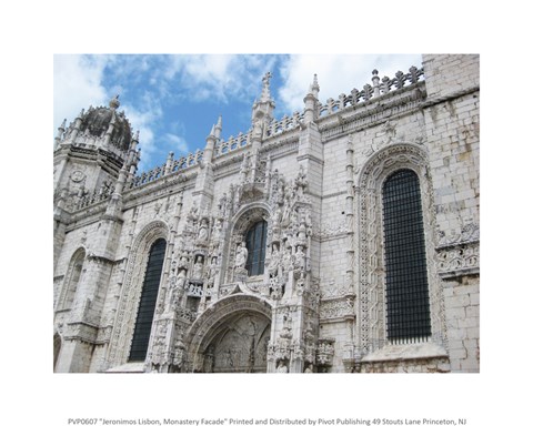 Framed Jeronimos Lisbon, Monastery Facade Print