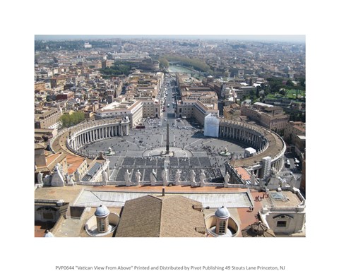 Framed Vatican View From Above Print