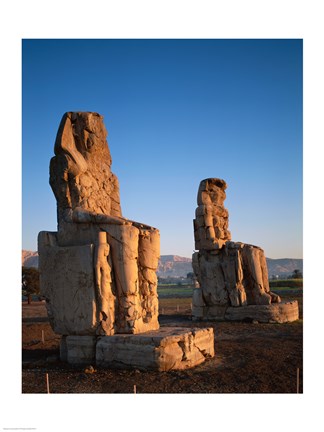 Framed Colossi of Memnon, Luxor, Egypt Print