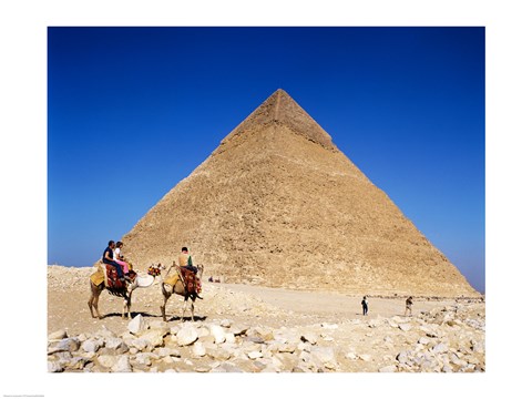 Framed Giza Pyramids, Giza, Egypt Print