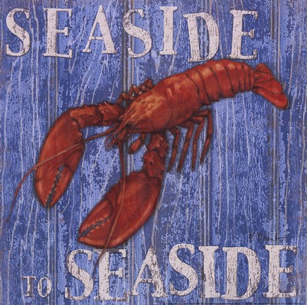 Framed Coastal USA Lobster Print