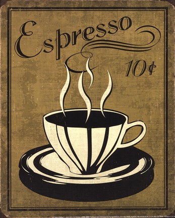 Framed Retro Coffee II Print