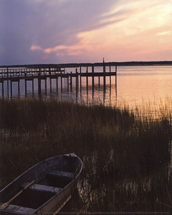 Framed Channel Sunset III Print