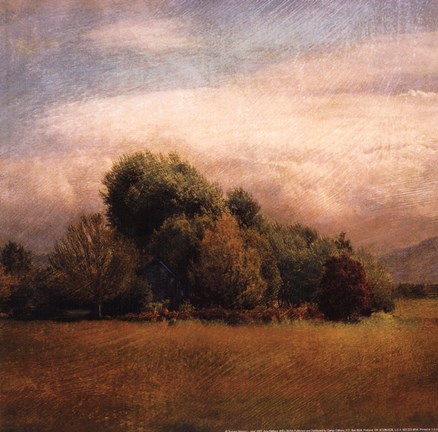 Framed Autumn Horizon I Print
