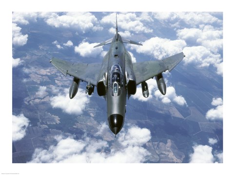 Framed McDonnell Douglas  F-4E Phantom II  Jet Fighter Print