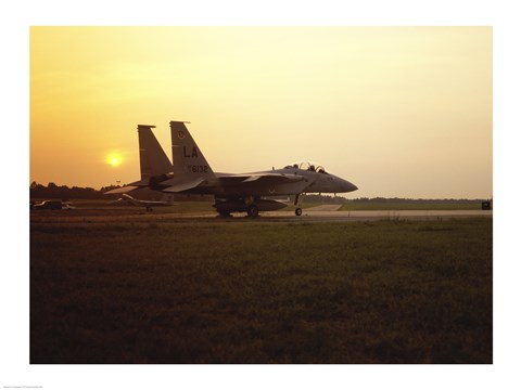 Framed US AIR FORCE, F-15 EAGLE FIGHTER JET Print