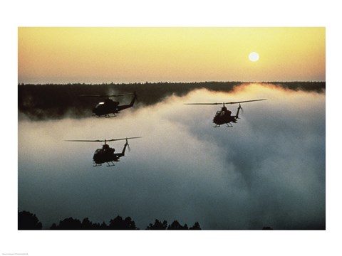 Framed AH-16 (Cobras) Attack Helicopters Print