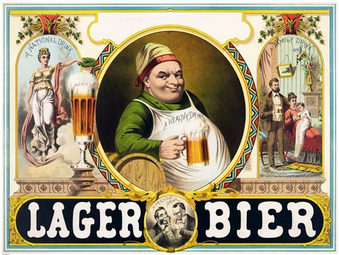 Framed Lager Bier Print