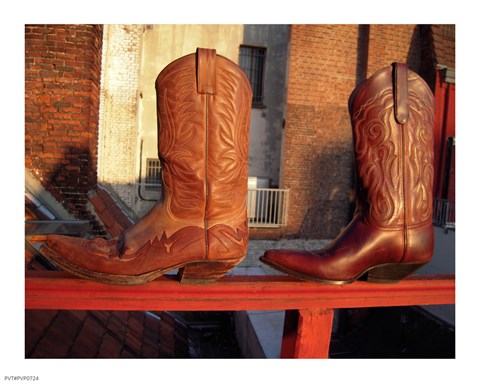 Framed Cowboy Boots Print
