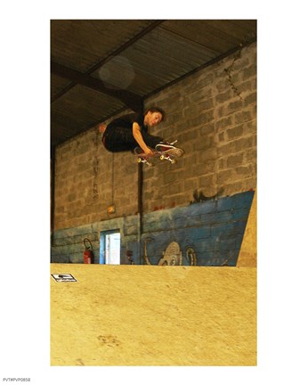 Framed Simon Godet en Melon au Skate Park Alai de Biarritz Print