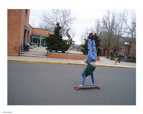 Framed Upsidedown Skater Print