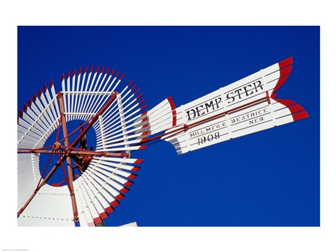 Framed Low angle American Wind Power Center, Lubbock, Texas Print