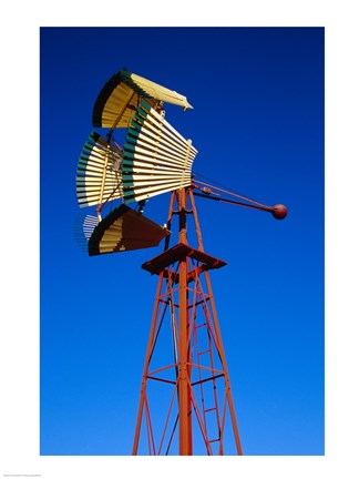 Framed Fan Windmill in Texas Print