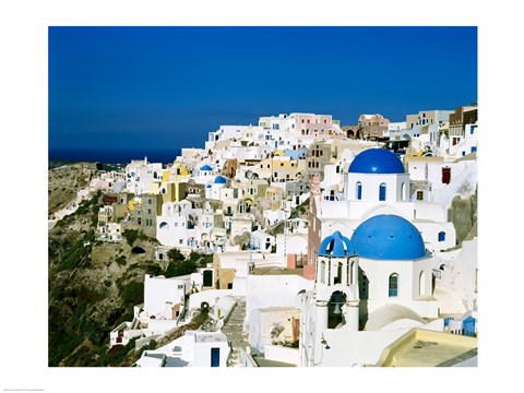 Framed Santorini, Oia, Cyclades Islands, Greece Print
