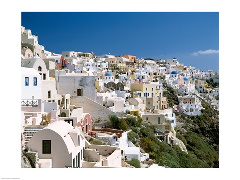 Framed Santorini, Oia, Cyclades Islands, Greece Print