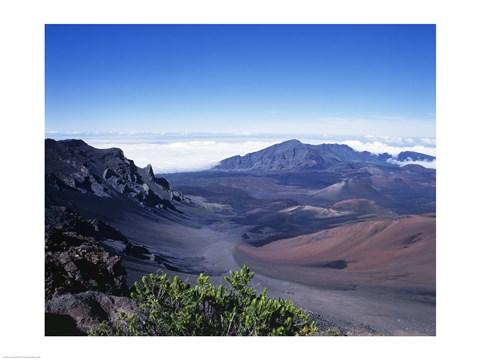 Framed Haleakala Crater Haleakala National Park Maui Hawaii, USA Print