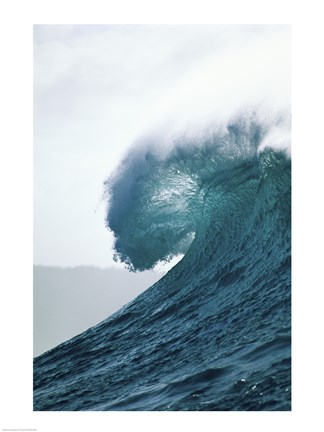 Framed Close-up of an ocean wave, Waimea Bay, Oahu, Hawaii, USA Print