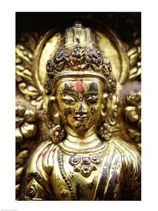 Framed Close-up of a statue, Kathmandu, Nepal Print