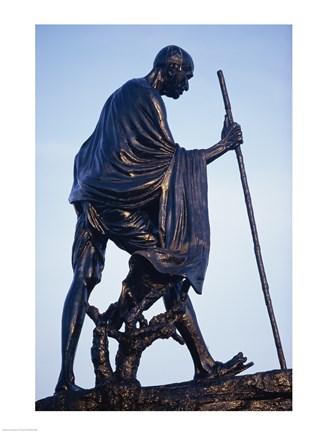 Framed Statue of Mahatma Gandhi, Chennai, Tamil Nadu, India Print