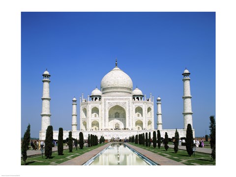Framed Facade of the Taj Mahal, Agra, Uttar Pradesh, India Print