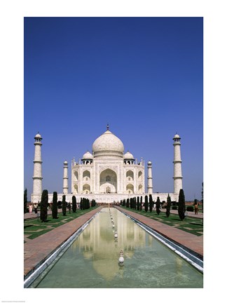 Framed Taj Mahal, Agra, India Reflection Print