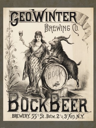 Framed Bock Beer Brewing Company Print
