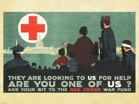 Framed Red Cross War Fund Print
