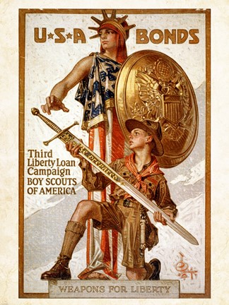 Framed USA Bonds Print