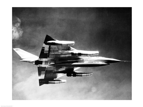 Framed Low angle view of a fighter plane in flight, B-58 Hustler Print