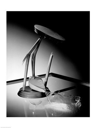 Framed Broken hourglass Print