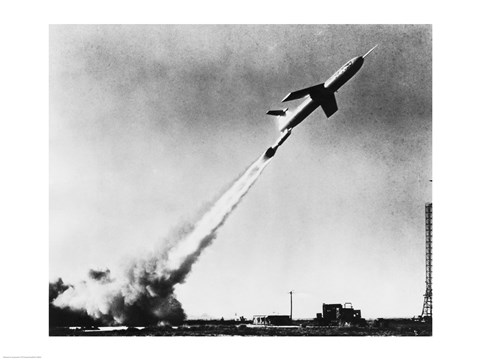 Framed Low angle view of a missile taking off, Martin TM-61B Matador Print