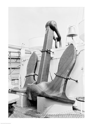 Framed Anchor on deck Print