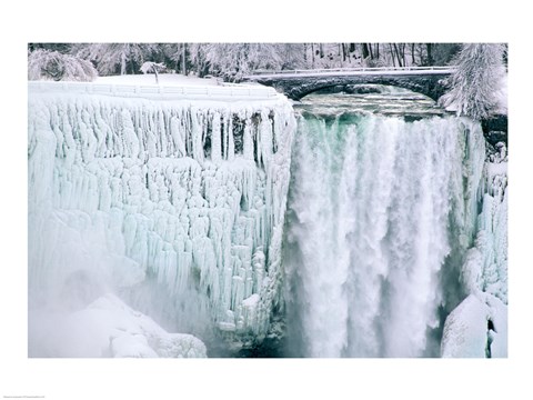 Framed High angle view of a waterfall, American Falls, Niagara Falls, New York, USA Print