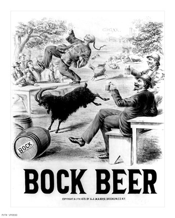 Framed Bock Beer celebration Print