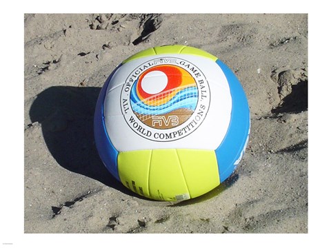 Framed Beach Volleyball Ball Print