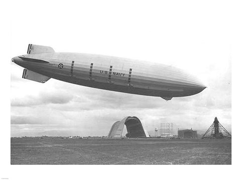 Framed Zeppelin - B&amp;W Print